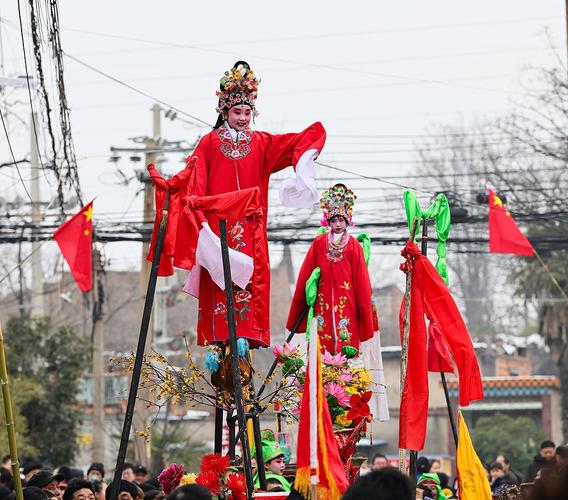 宝鸡社火高台芯子扮三国人物