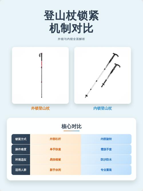 登山杖外锁内锁结构对比图