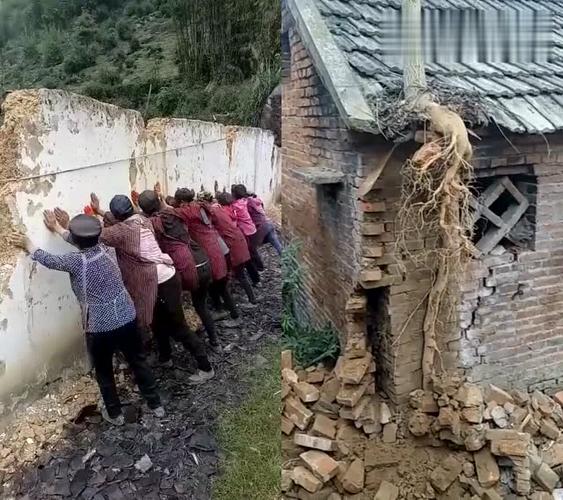 村口老院推墙，刚动手就挨罚