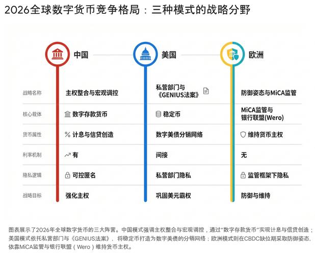 央行数字货币与比特币对比示意图