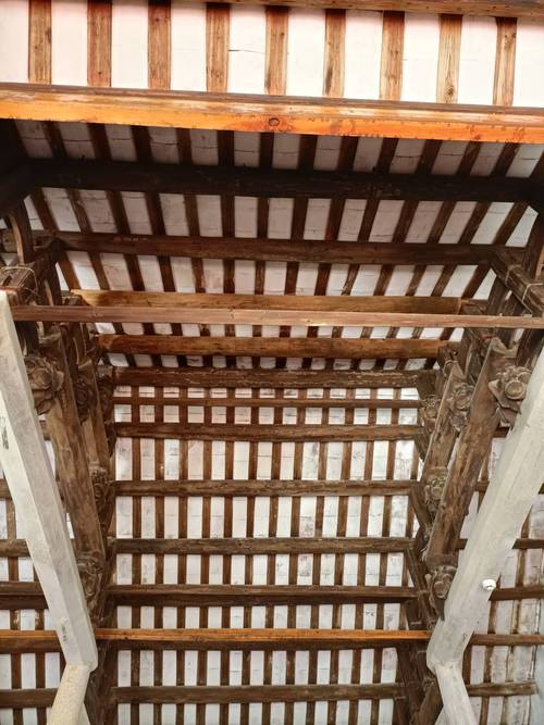 南京明清民居文物建档现场测量梁架照片