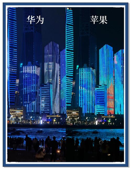 iPhone 15 与华为 Mate 60 夜景样张对比