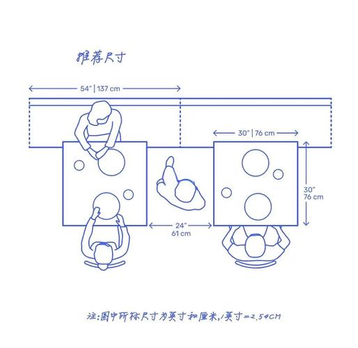 卡座人体工学尺寸设计示意图