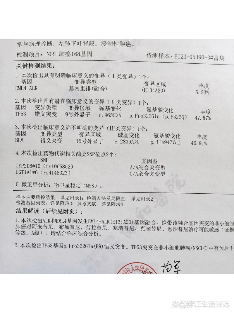 消费级个人基因检测报告样本