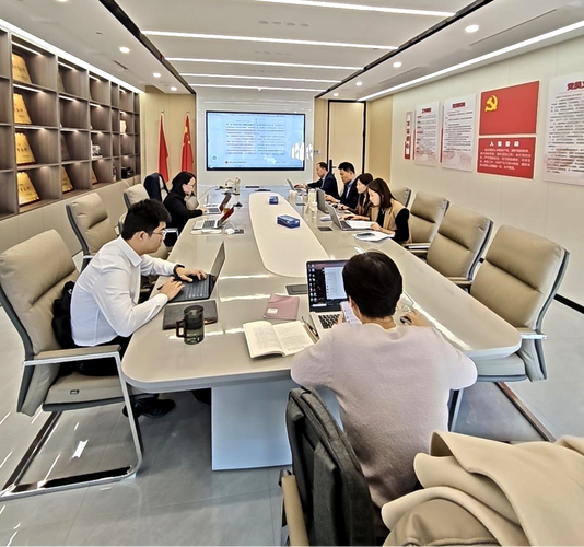 刑事辩护律所内部案件研讨会议，白板上密密麻麻的案情分析和法律关系图