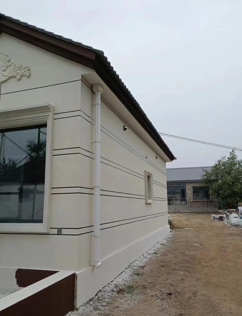 入住半年后叠拼真石漆外墙实拍
