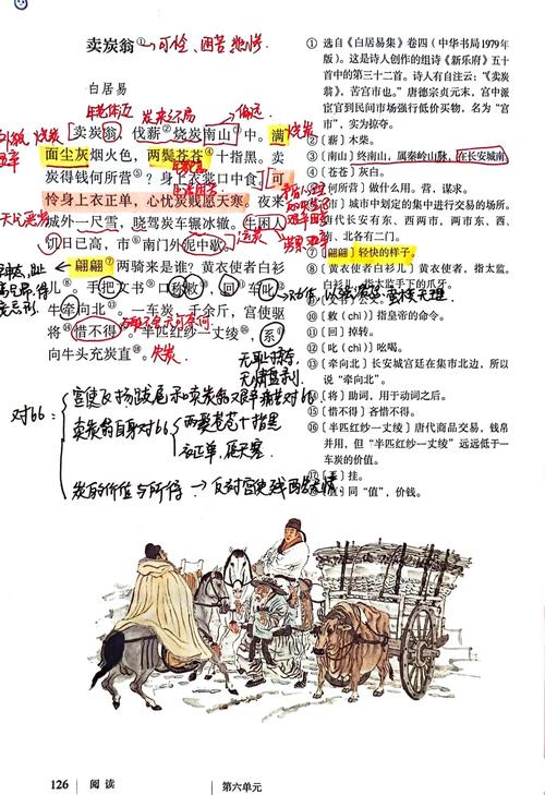 中学语文课堂学生讨论卖炭翁问题场景