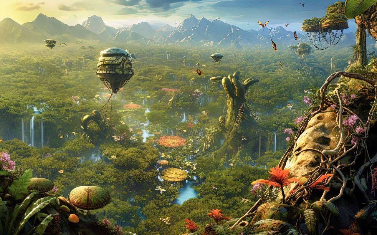 阿凡达潘多拉星球科幻电影原始森林场景