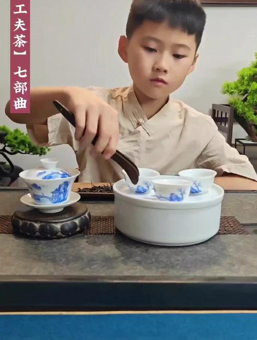 茶艺文化中紫砂壶关公巡城分茶动作实拍