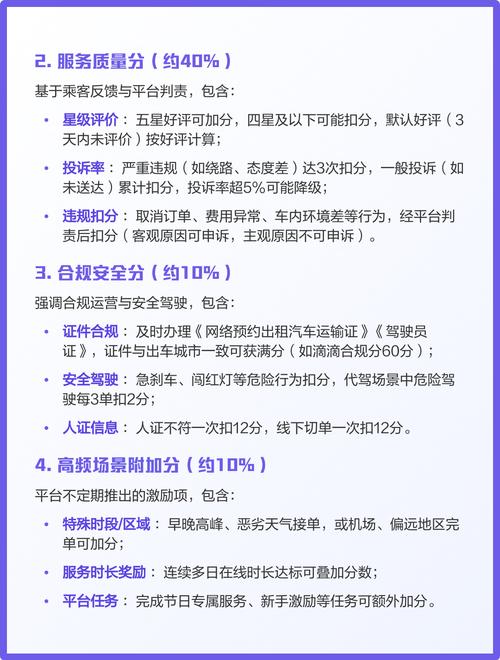 网约车平台司机服务分考核规则截图
