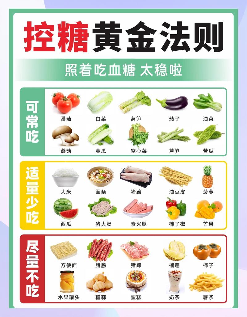 不同吃饭顺序控糖对比示意图