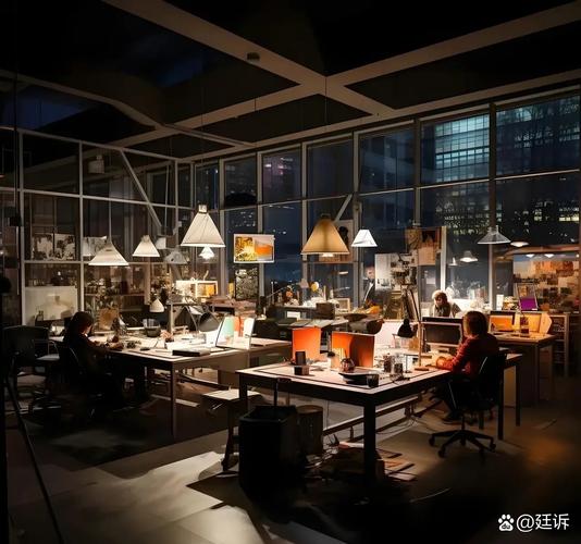 深夜广告公司办公室仍在改稿