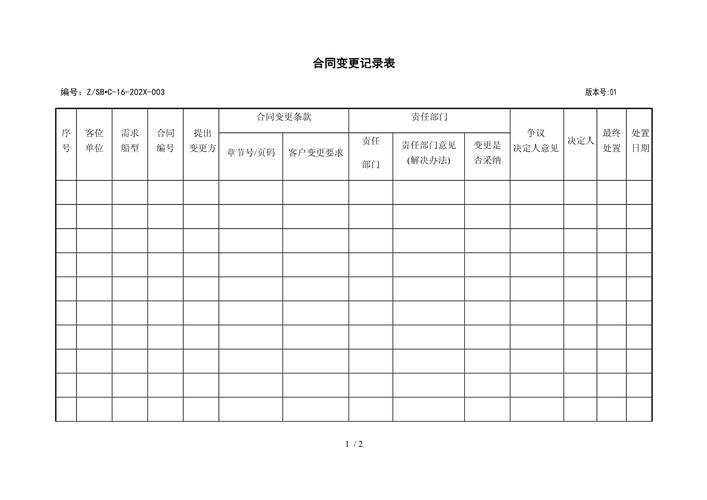 民事合同口头变更证据留存登记表