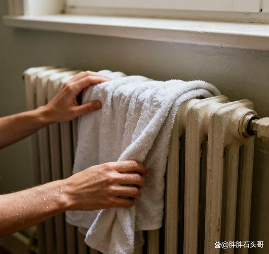 卧室暖气旁放清水盆加湿实景图