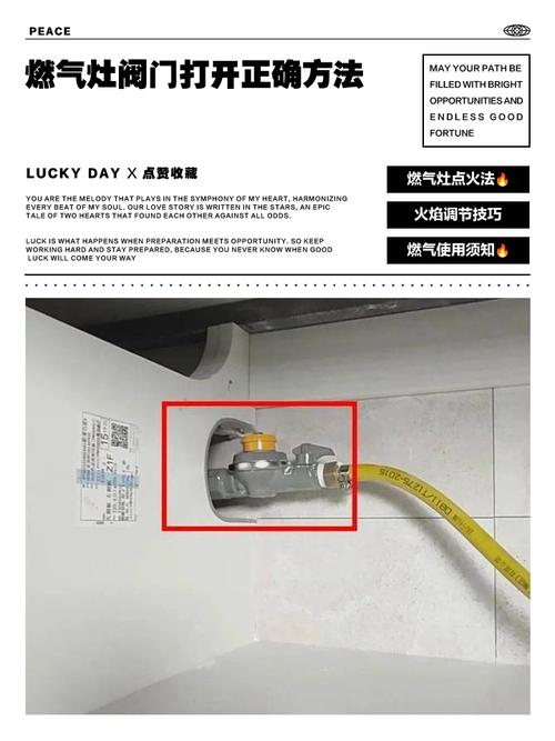 家庭燃气灶前阀门位置示意图