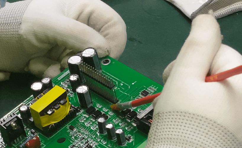 工业电源内部PCB三防涂覆工艺实拍