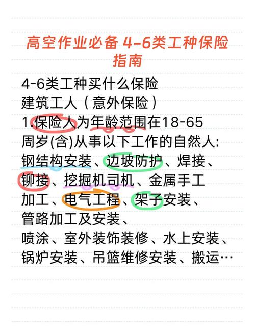 高空作业人员投保职业类别填写注意事项