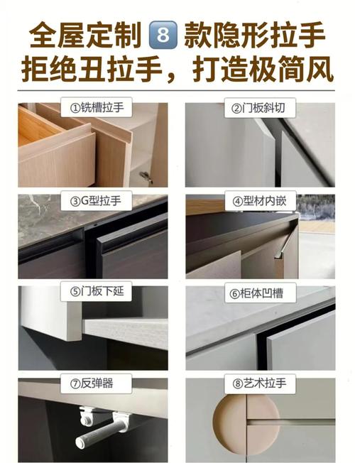 隐形拉手与明装拉手实际使用对比 厨房油污