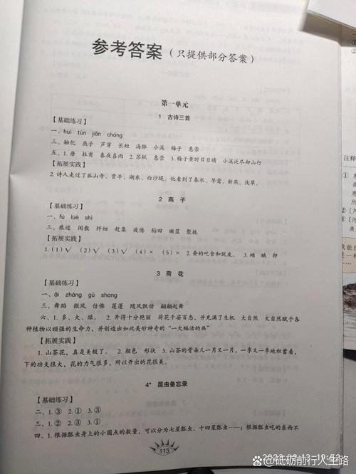 小学三年级男生用透明胶贴住语文同步练习册答案页