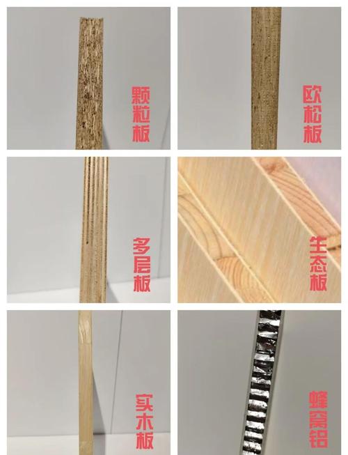 定制酒柜不同板材截面对比图