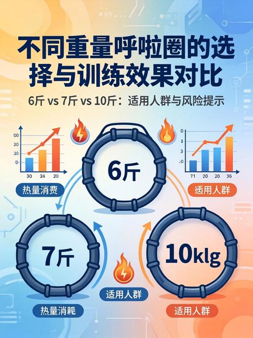 不同重量家用呼啦圈对比展示图