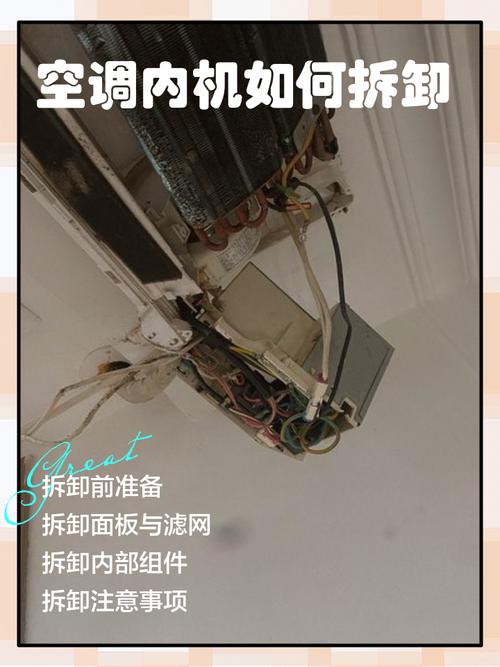 壁挂式空调内机面板卡扣拆解示意图