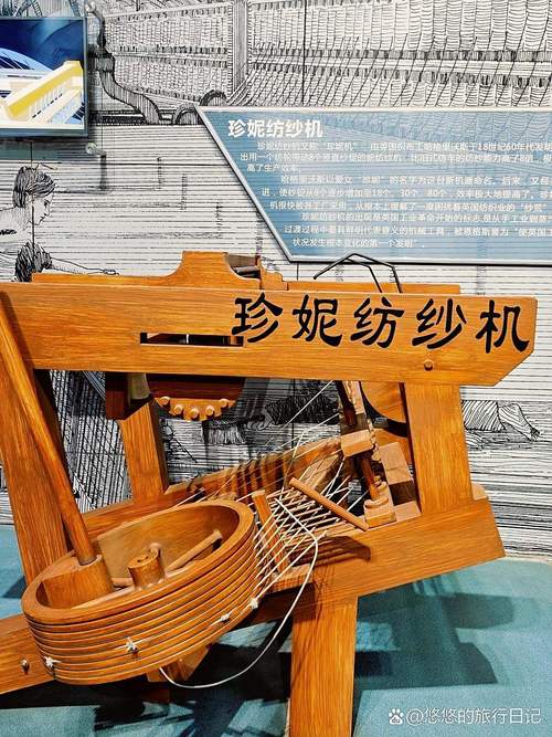 科技馆工业革命展区珍妮纺纱机模型