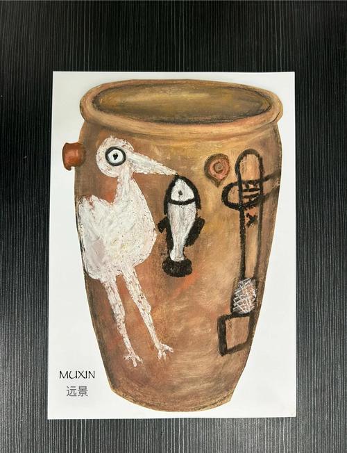 手工制作过程特写陶艺绘画