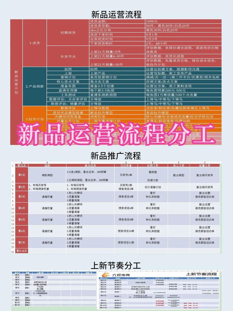 消费品新品上市市场项目分工表