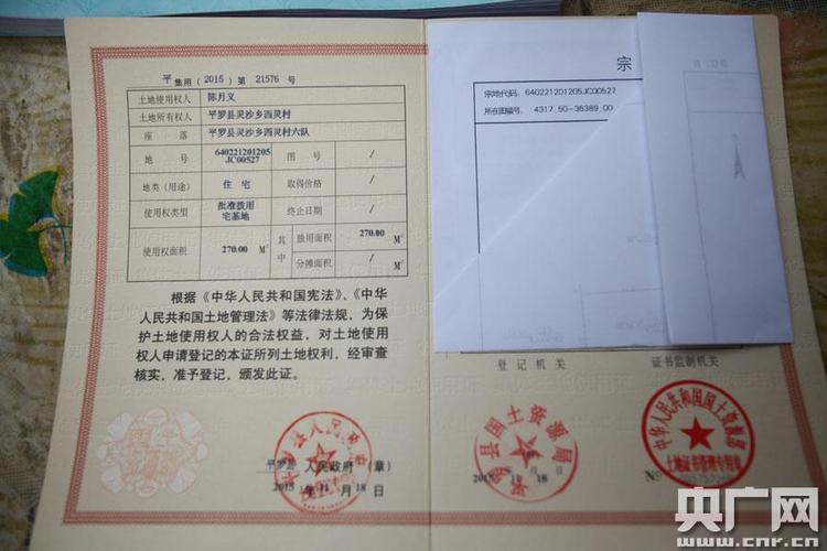 农村宅基地集体土地使用证实物图