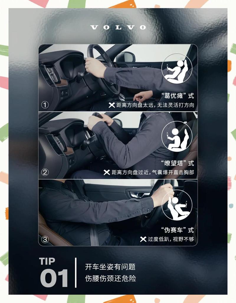 驾驶室内驾车间隙放松动作示意图