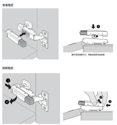 家装阻尼铰链安装实景图