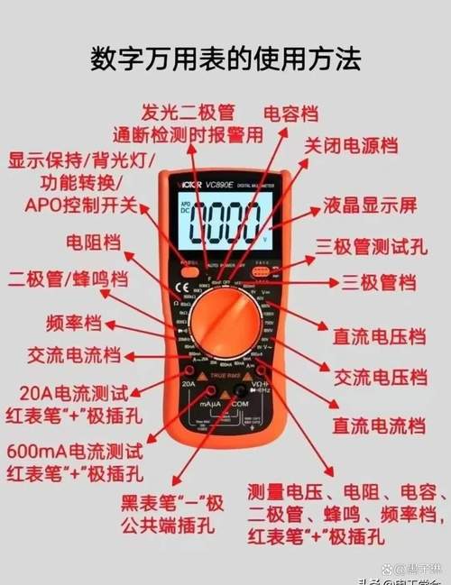 汽车维修万用表直流电压量程选择实拍
