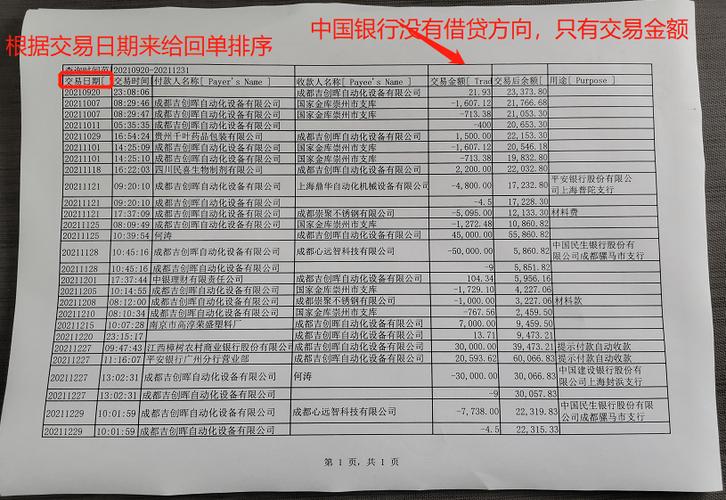 银行按揭还贷流水明细表格截图