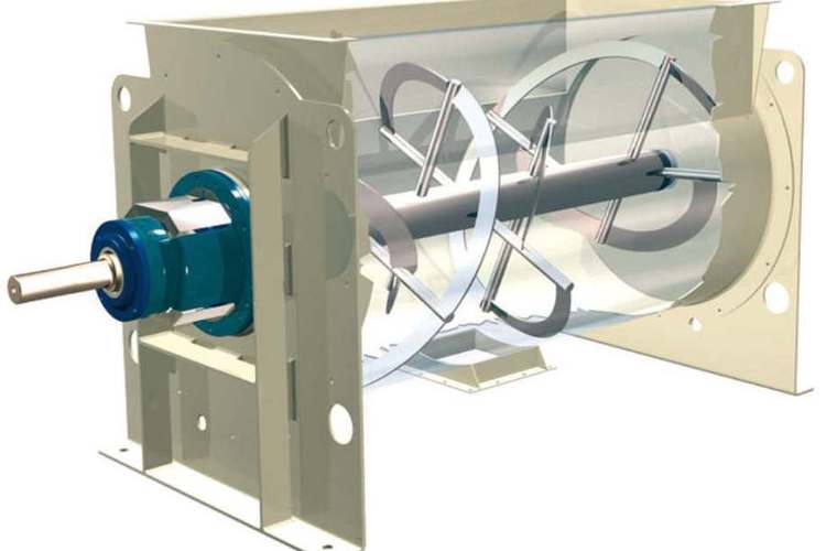 卧式螺带混合机内部结构详解图
