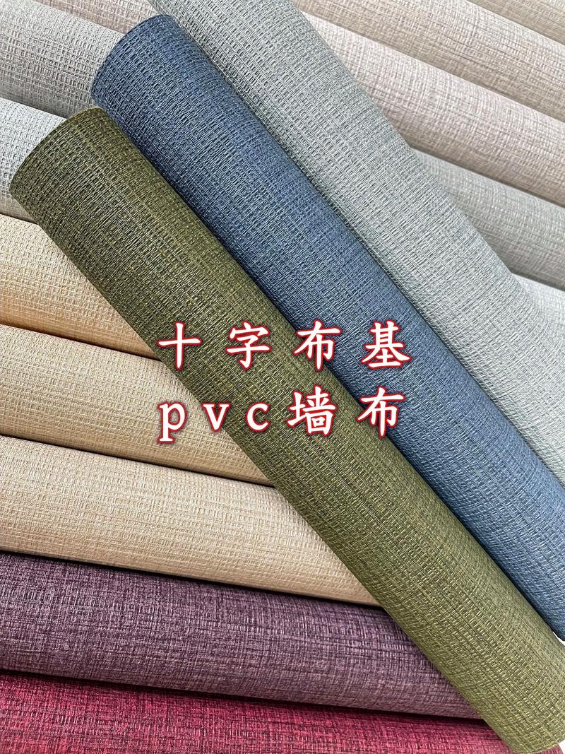 十字布基墙布与无纺布墙布背面对比
