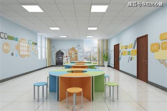 中学走廊靠墙闲置心理咨询长椅