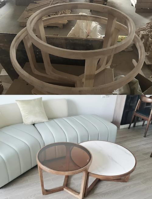 不同材质家用茶几细节对比实拍