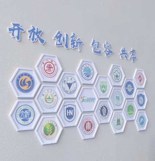 创新学校墙上展示的能力徽章