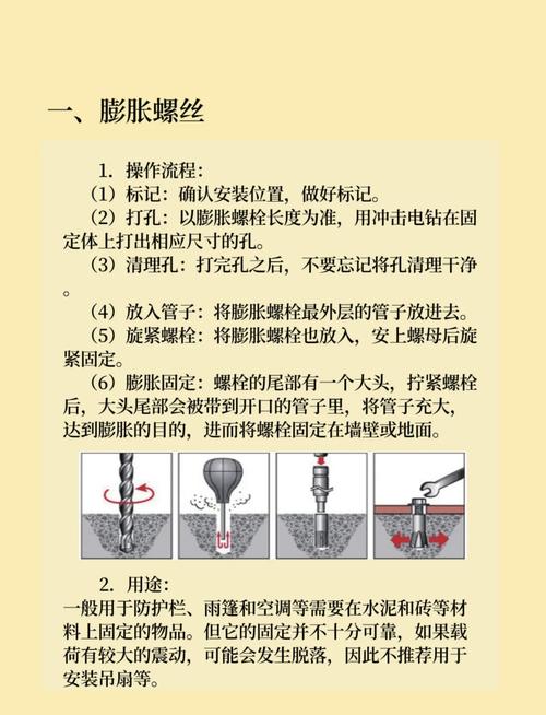 家装悬空鞋柜膨胀螺栓固定施工图