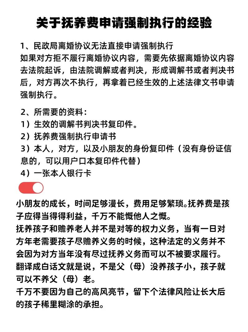 子女抚养费强制执行流程图