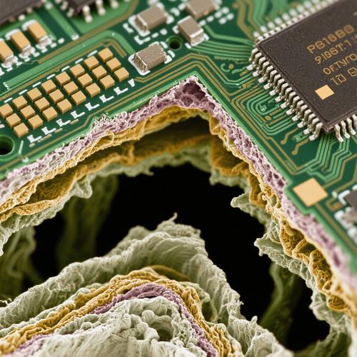 100G单波硅光光引擎芯片显微镜实拍图