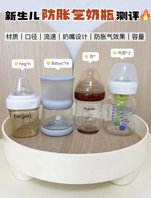 宽口径防胀气奶瓶实物对比