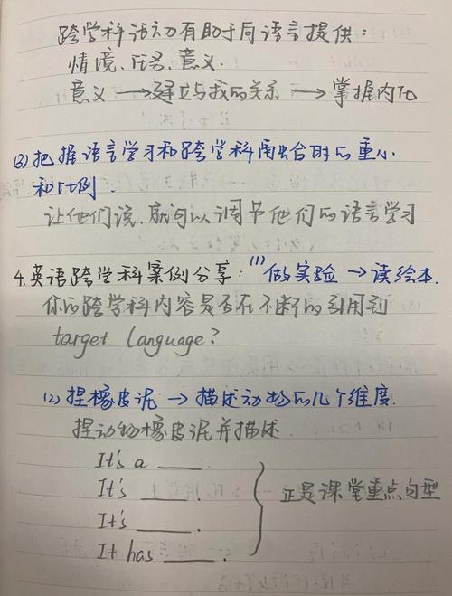 高中生跨学科学习笔记杂乱桌面