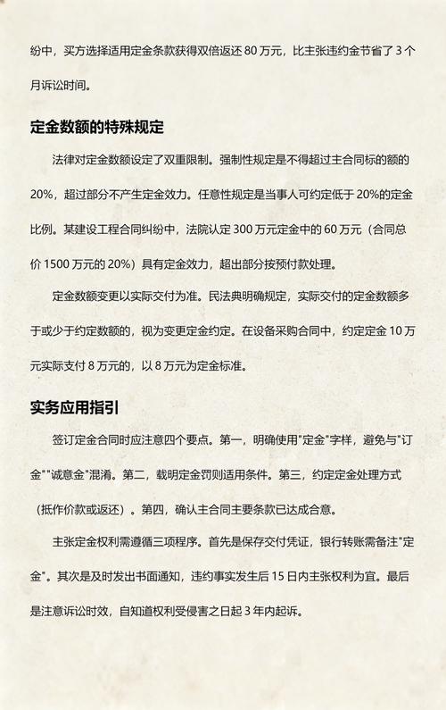 民法典定金罚则条款书页特写