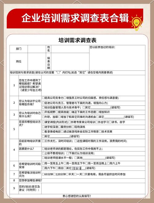 企业内训需求调研分层表