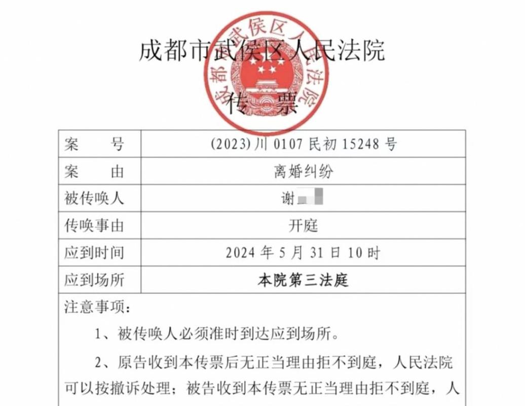 离婚后债权债务纠纷法院传票实拍