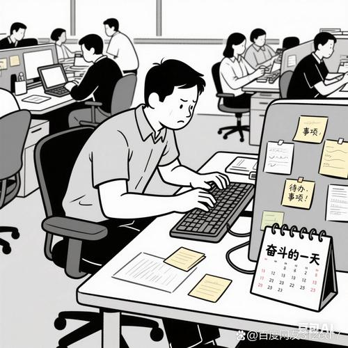 上班族对着excel纠结项目决策场景图