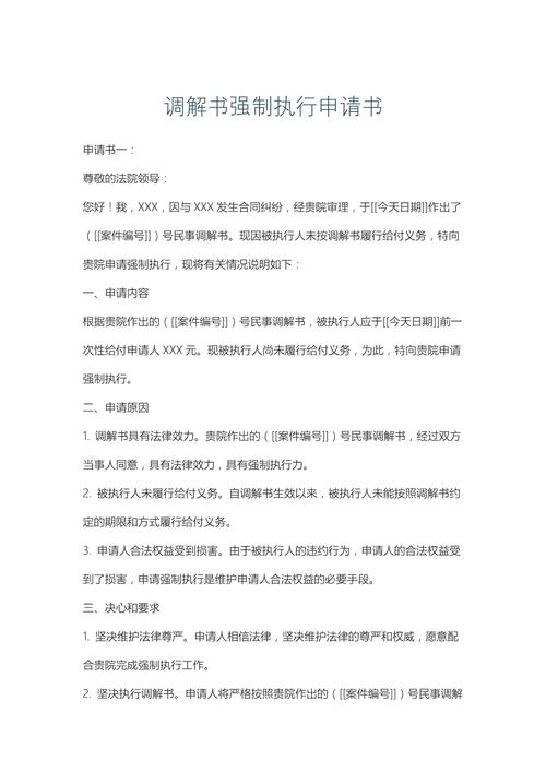 离婚调解书强制执行申请流程说明