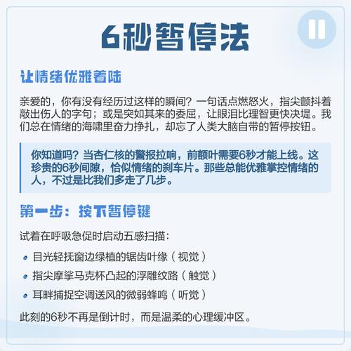 家长情绪控制六秒暂停法示意图